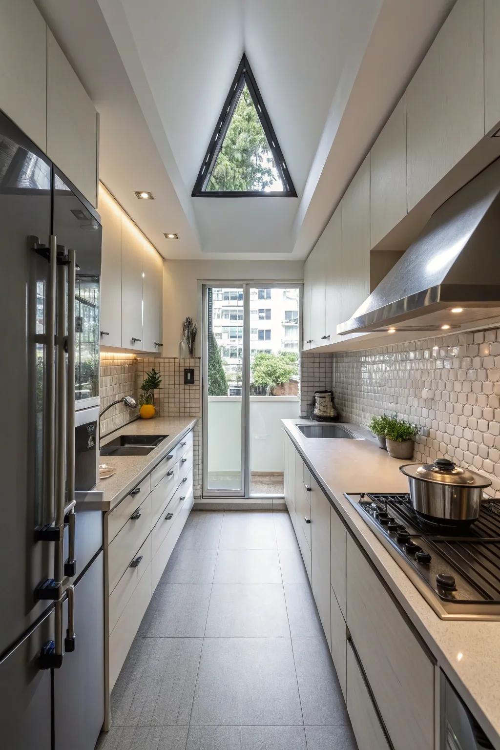 A layout that improves efficiency in the kitchen.