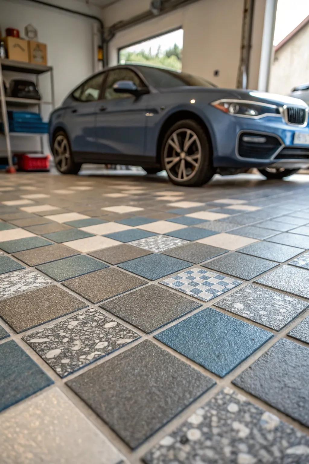 Mix designs for a dynamic and unique garage base design.