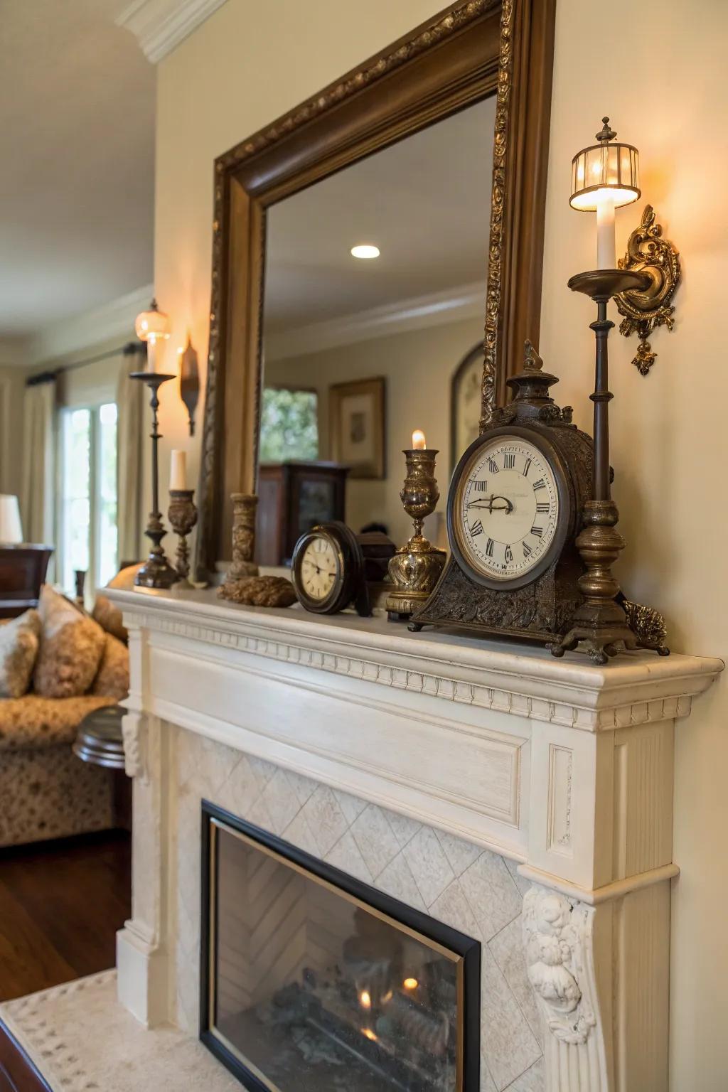 Vintage sophistication incorporating antique décor.
