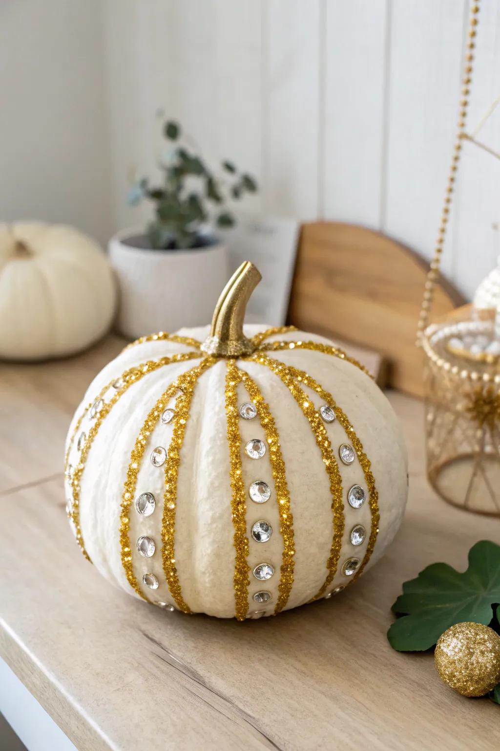 Improve your autumn decor with a hint of refinement: a radiant gourd masterpiece.