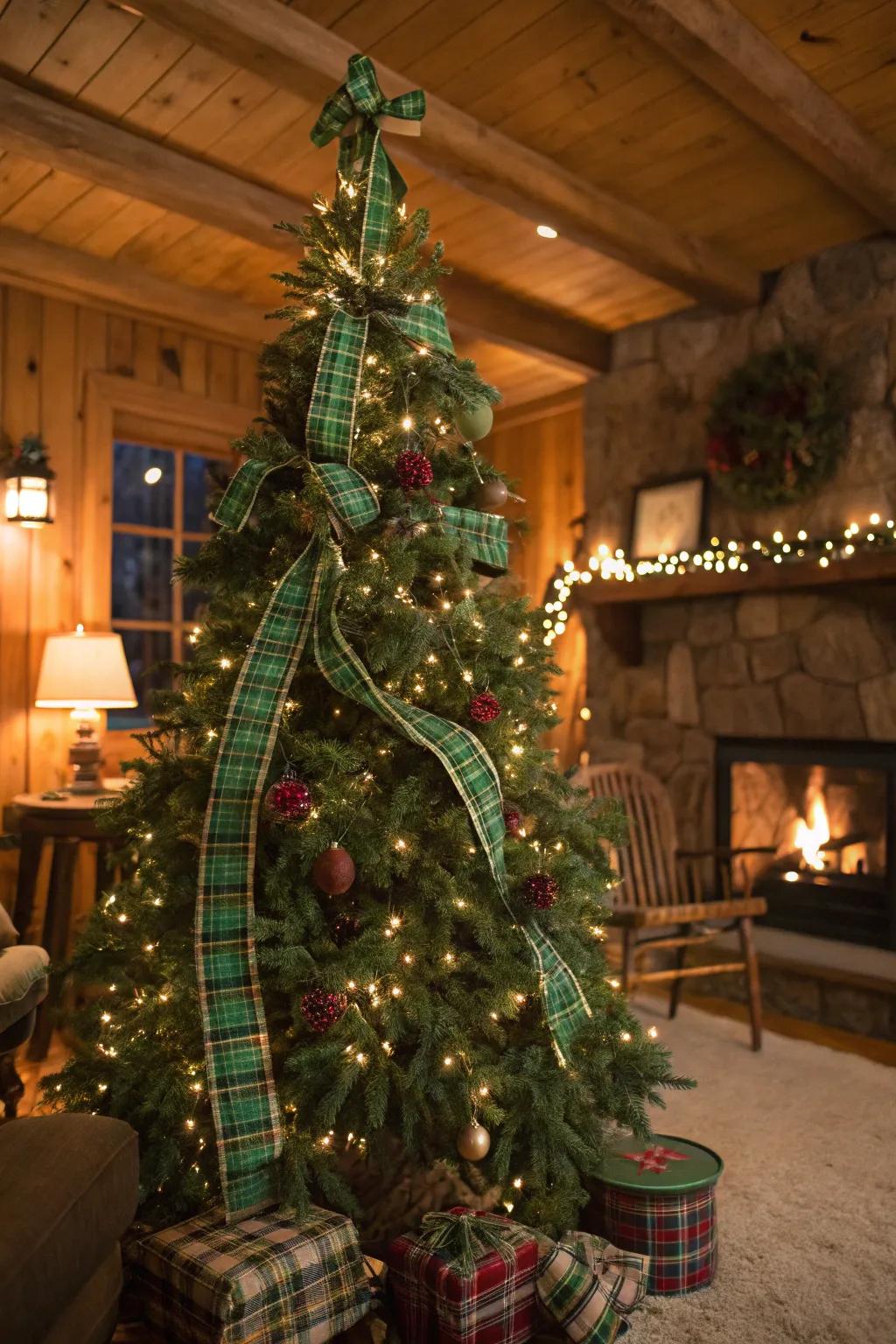 Snug allure featuring green patterned bands.