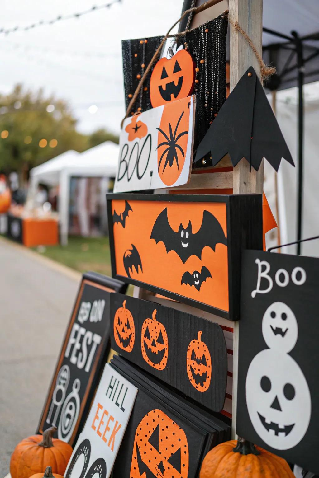 Quintessential Halloween tones establishing a cohesive aesthetic.