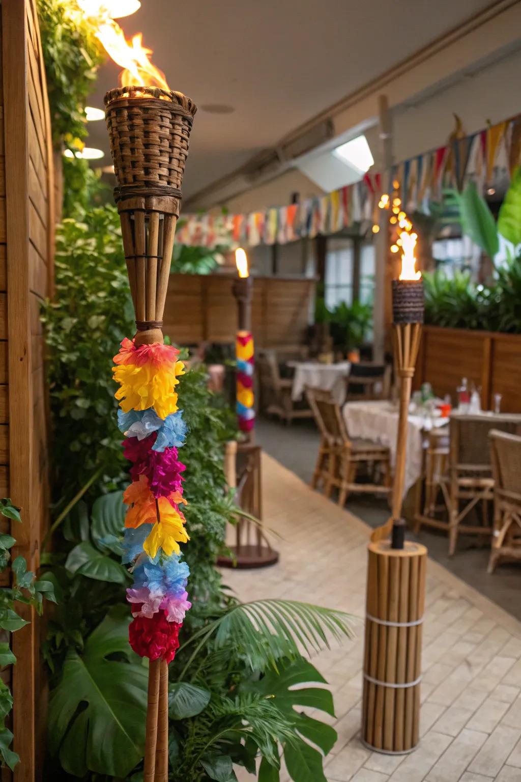 Escape to a Tropical Holiday paradise filled with vibrant decor.