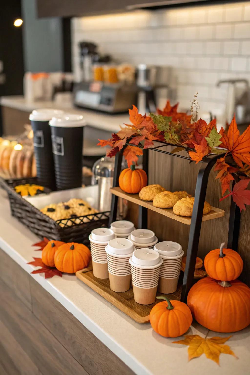 Seasonal decor updates keep your coffee station interesting and fresh.