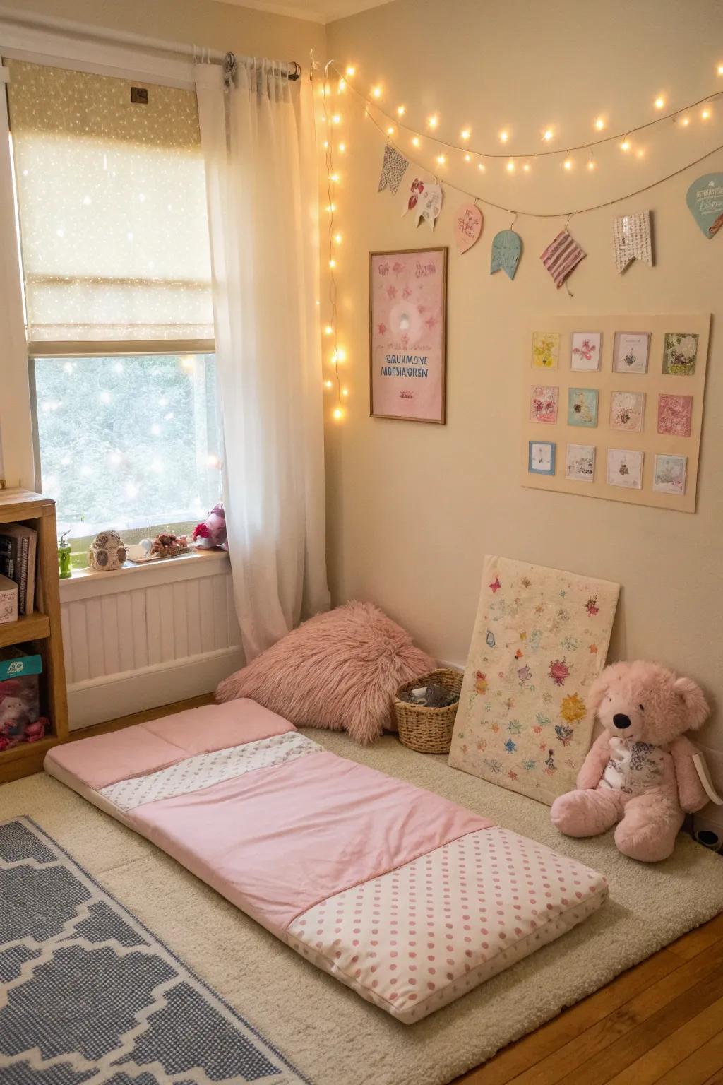 A cozy nap area is vital for comfort and rest.