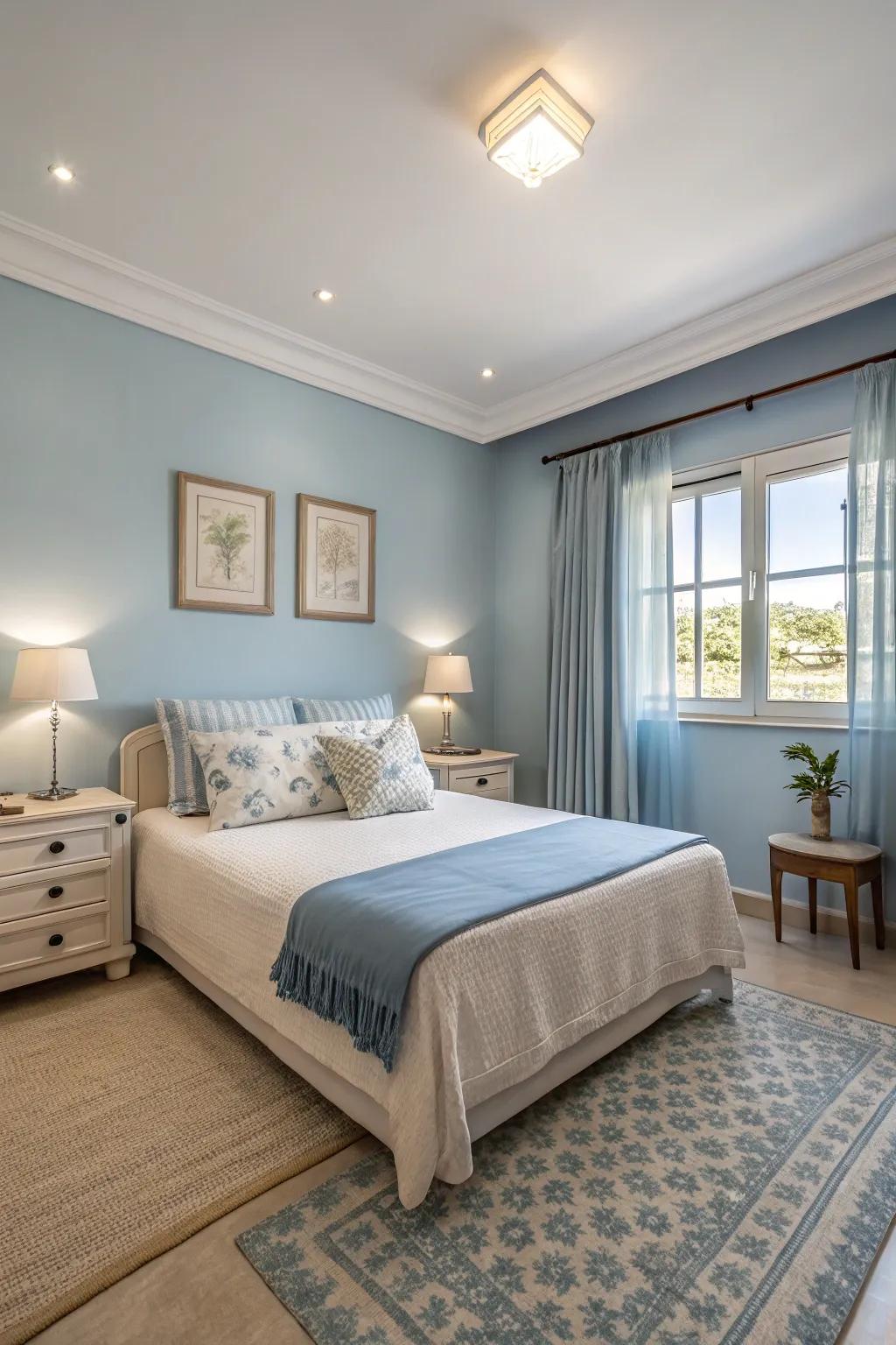 A chosen color scheme enhances the ambiance of a room.