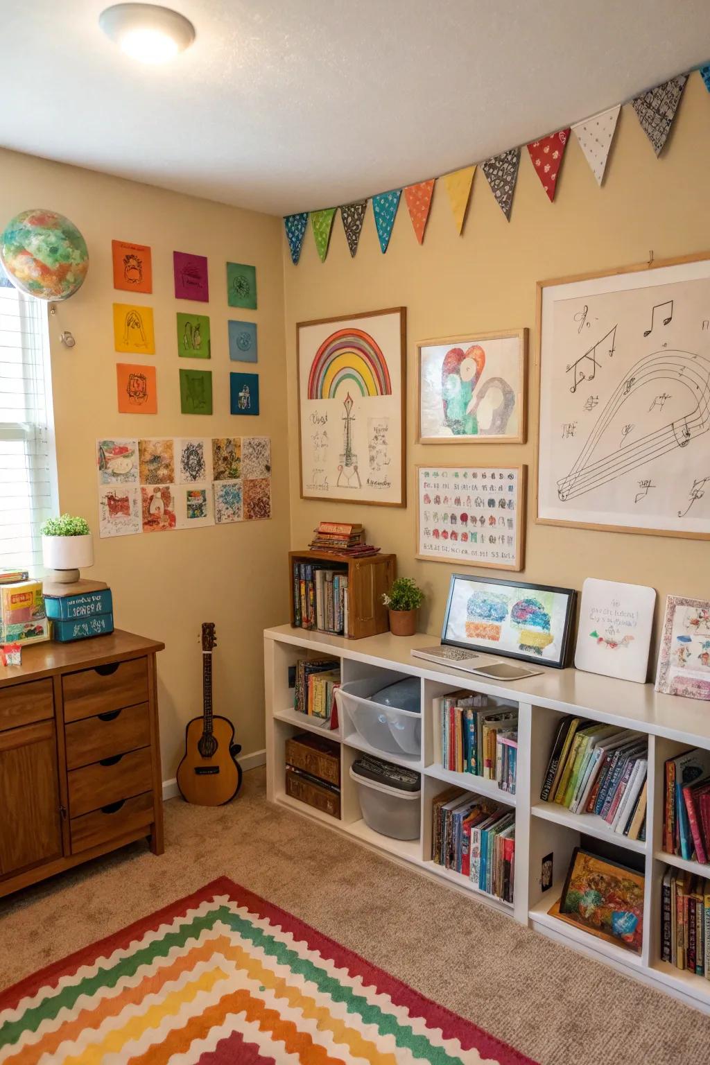 Personalized touches make the homeschool room uniquely yours.