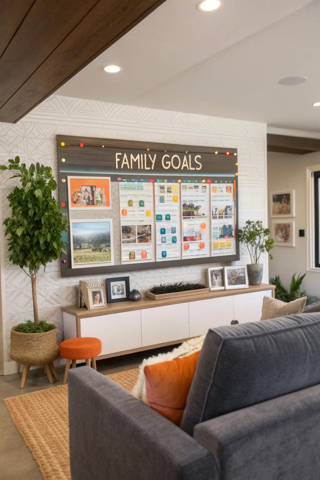 Combine family efforts with this inspiring goals area.