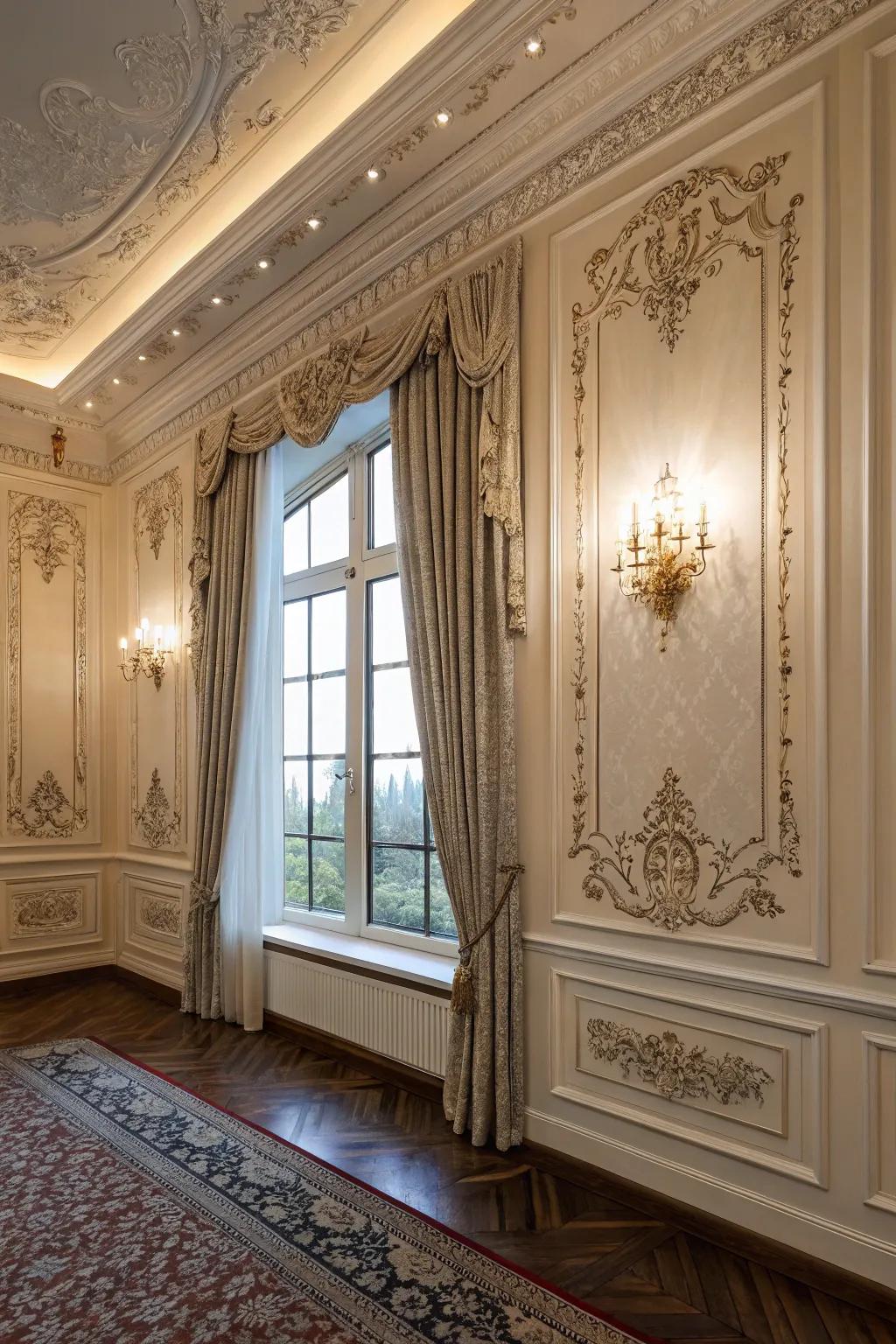 Structural details append elegance and refinement to any wall.