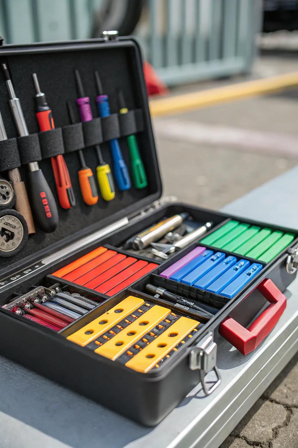 Color coding adds a burst of organization to your toolbox.