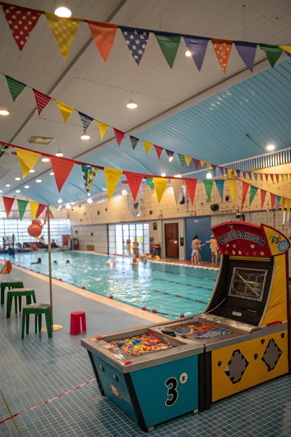 Promote a lively carnival feel with colorful accents and fun activities.