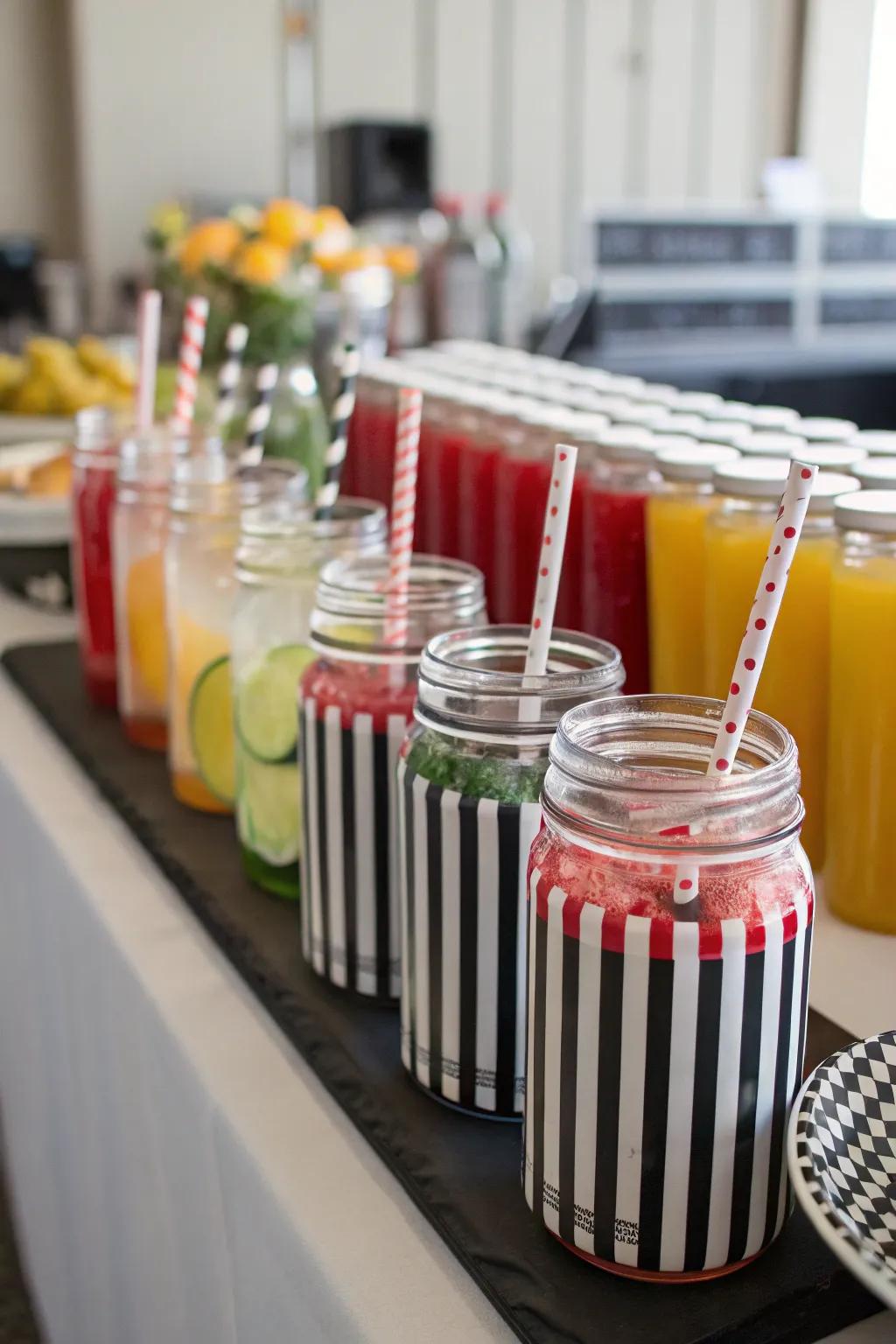 A creative official-themed beverage spot at the celebration.