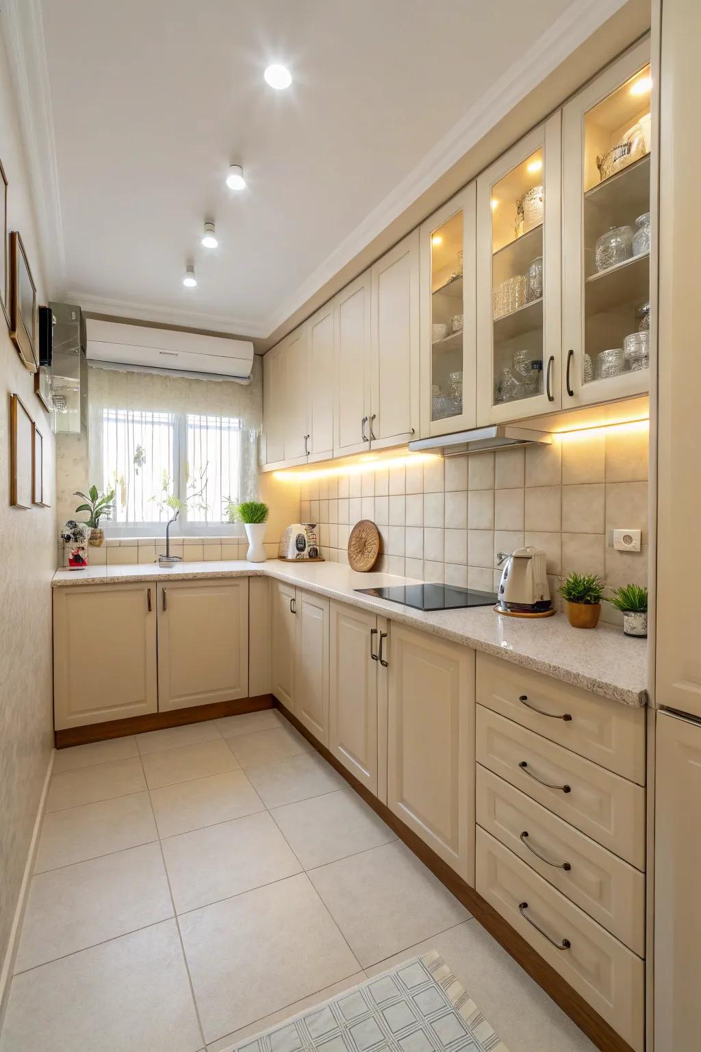 Light color schemes boost the openness of small areas.