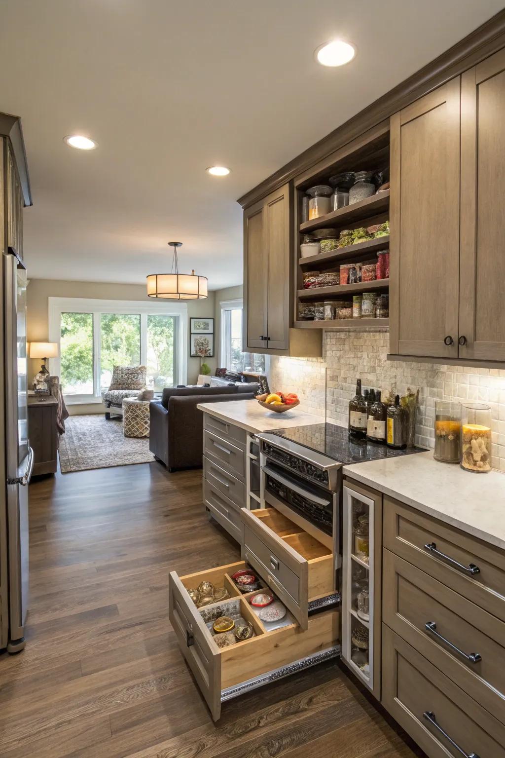 Practical layout ensures a neat and inviting area.