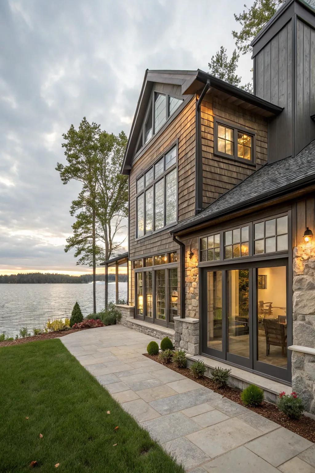 A harmonious blend of contemporary and traditional design features.