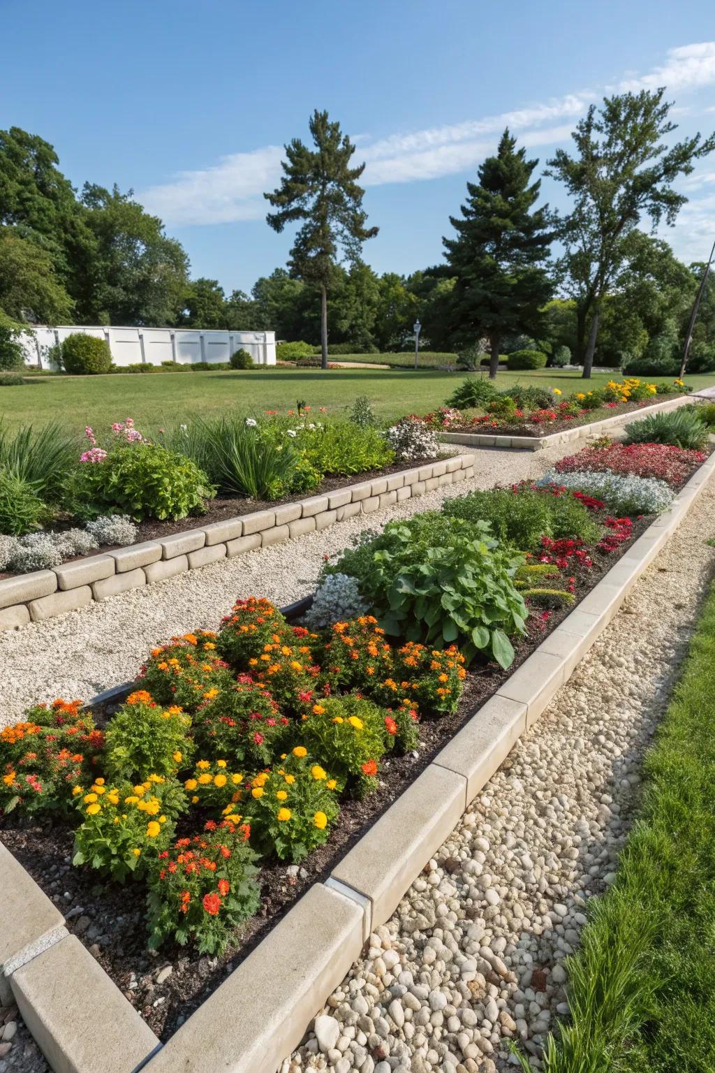 A neatly edged garden bed providing a tidy and elegant look.