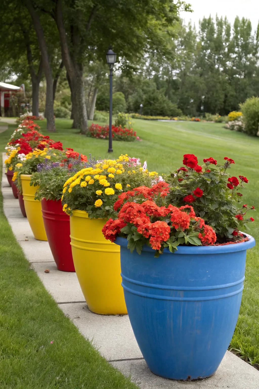 Express yourself with vividly colored pots.