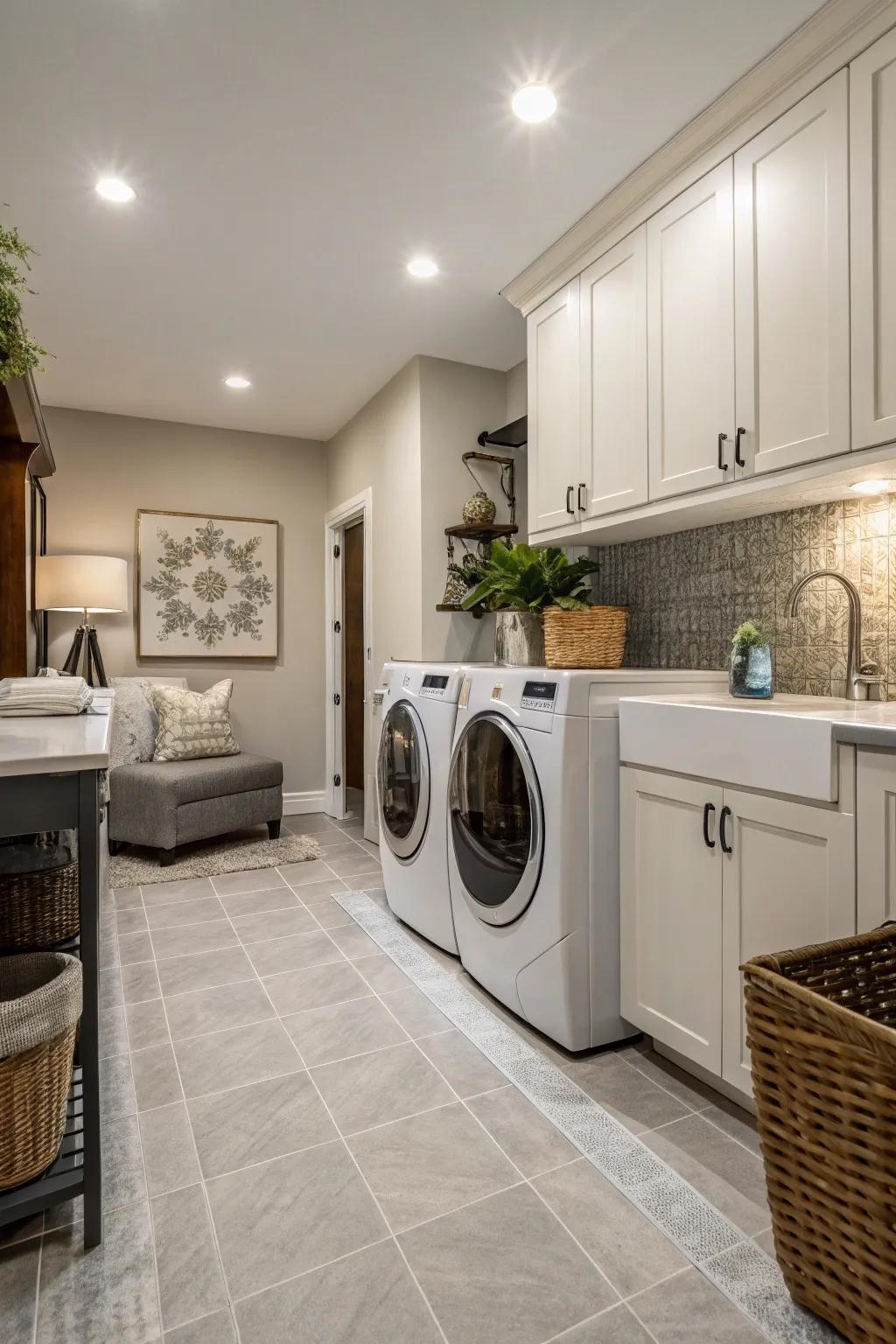 Durable stone squares ensure life and style.