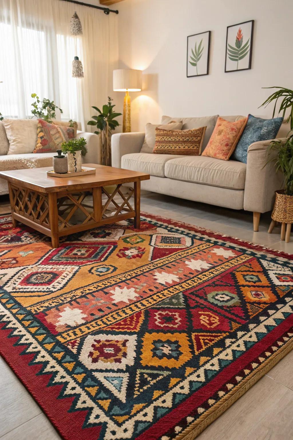 Striking patterns create a dramatic and fashionable declaration.