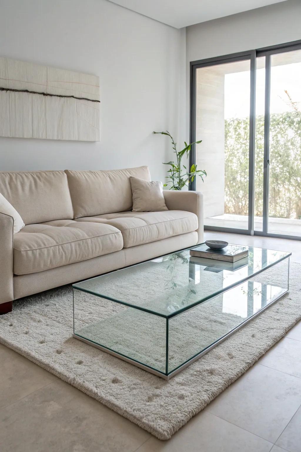 Refined and modern low-profile sofa.