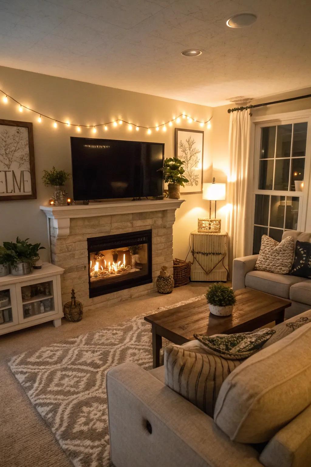 Feature lighting highlights key focal points.