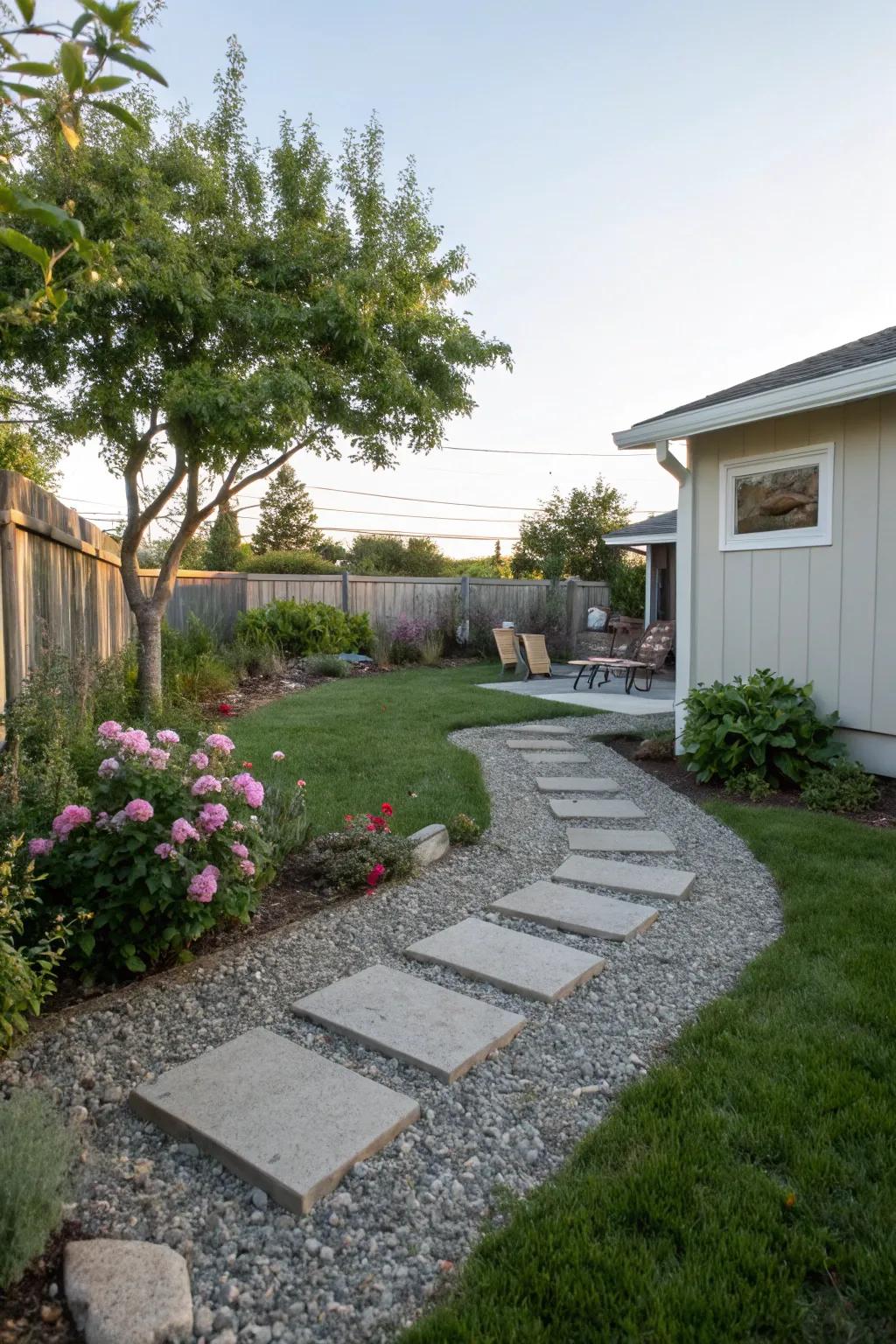 Beautiful paths that make the backyard more useful and stylish.