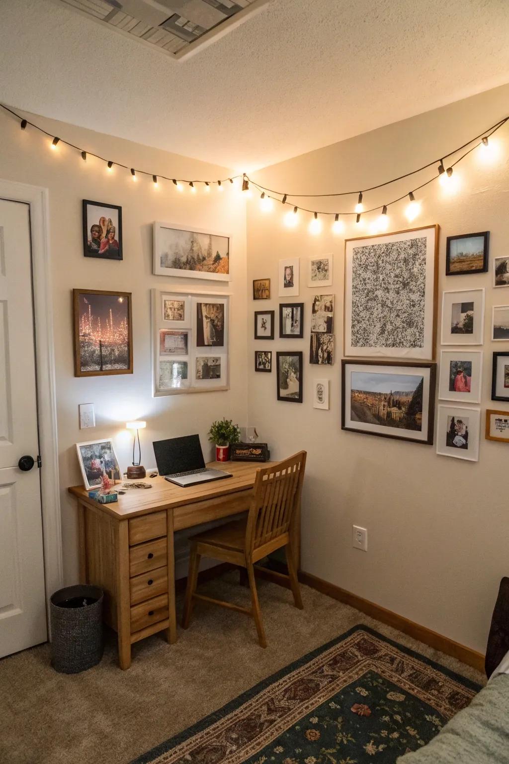 Personalize your area and add a creative touch with homemade wall decorations.