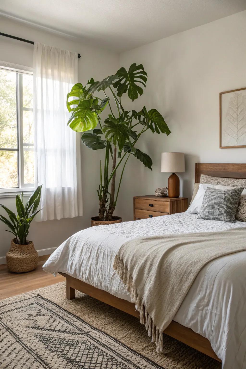 A hint of green offers life and balance to the space.