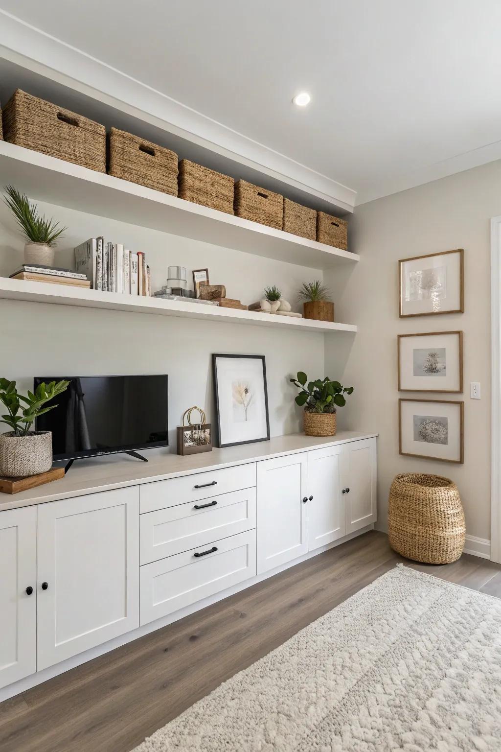 Usable decor plays a dual role in minimalist spaces.