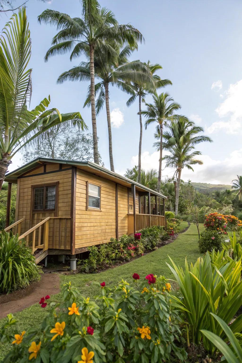 Be eco-conscious with environmentally friendly bamboo cladding.