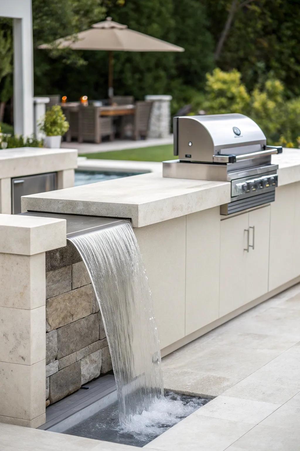 Flowing countertops for sleek, seamless design.