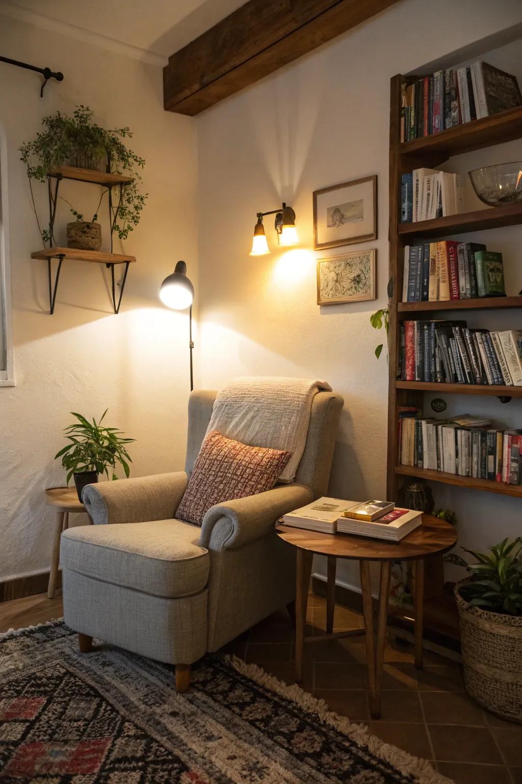 Wall lights are both stylish and cost-effective.