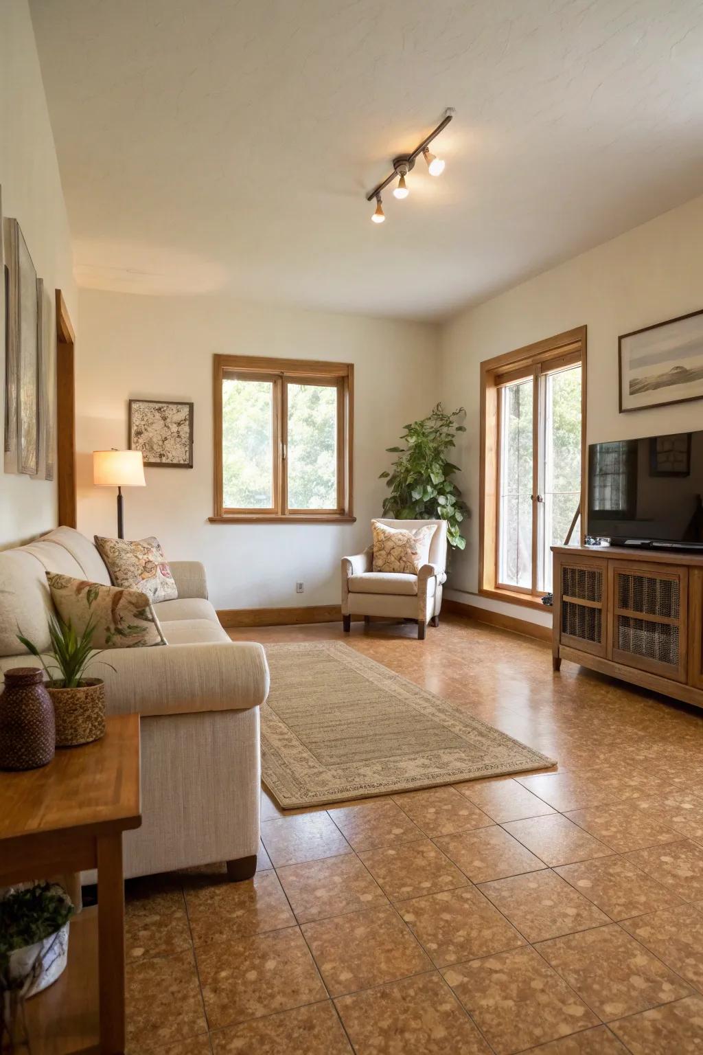Experience serenity with cork flooring.