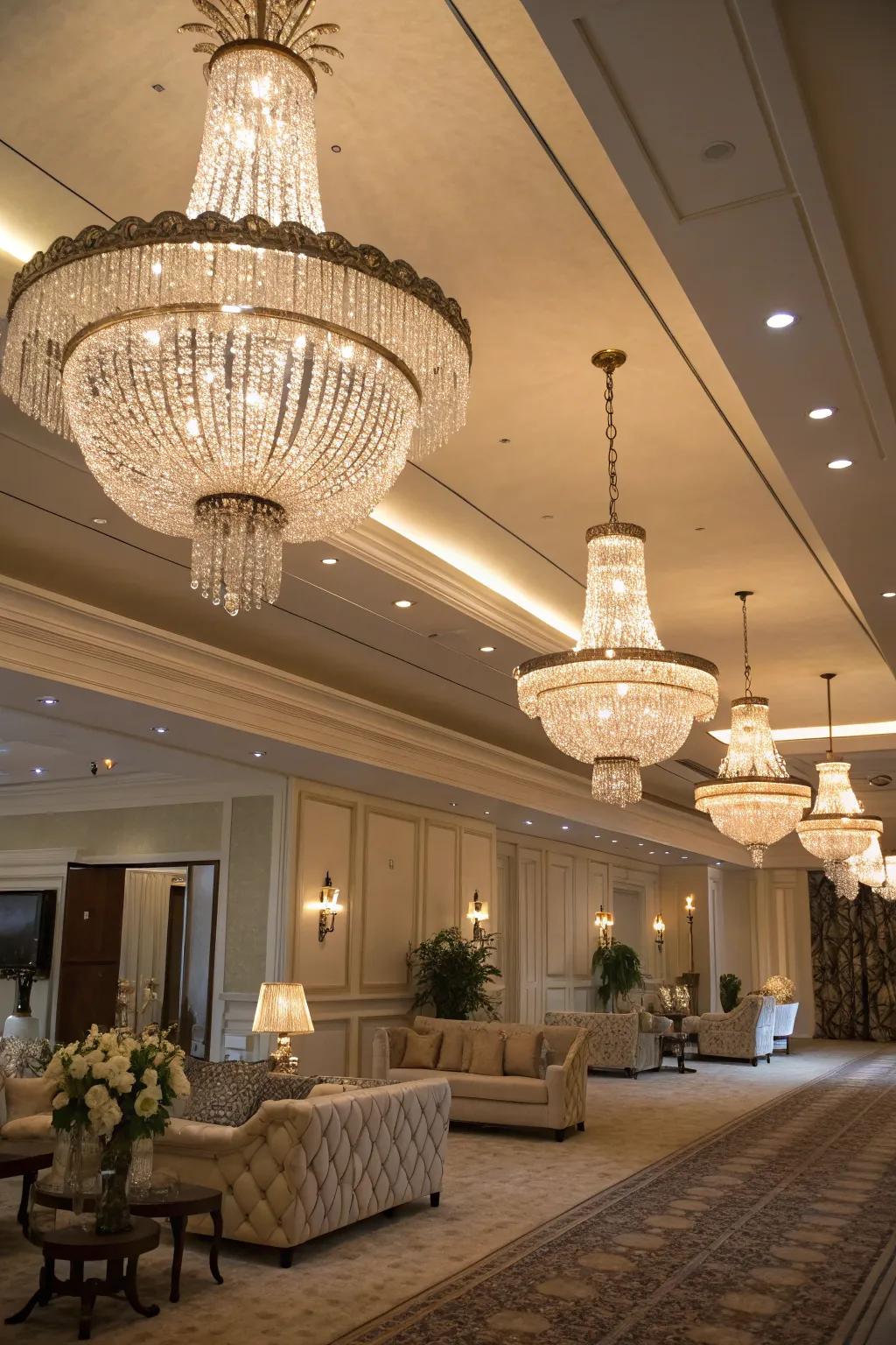 Sophisticated lighting adds a touch of elegance.