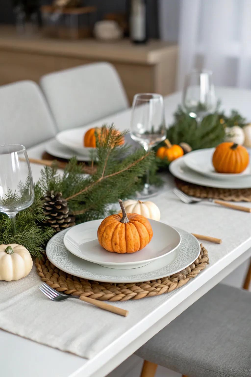 Adding a seasonal touch can make the table decor come alive.