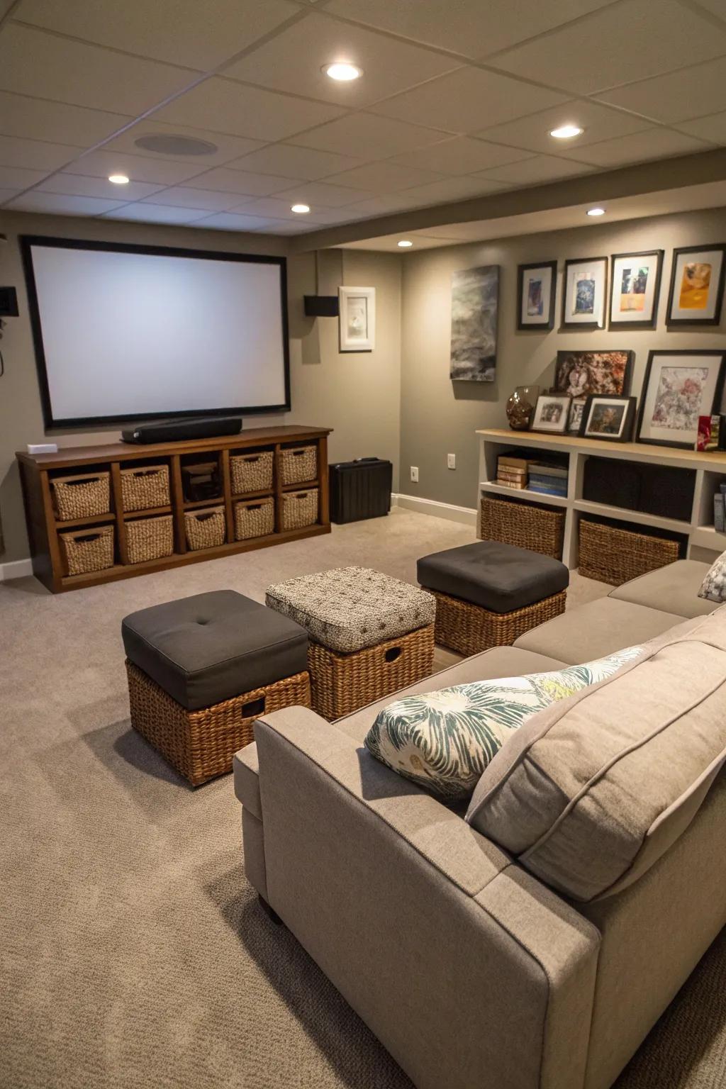 Without sacrificing style, multipurpose furniture maximizes functionality.