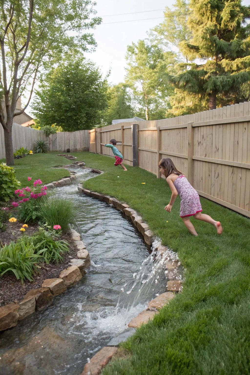 Water features bring new dimensions to play.