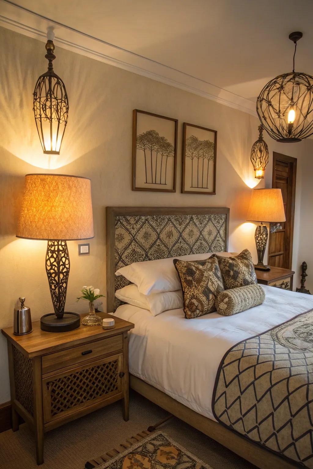 Varied lighting choices create atmosphere.