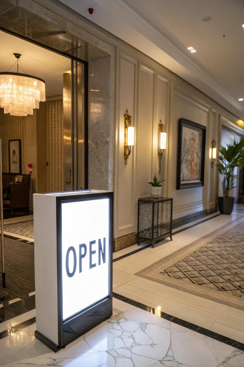 With a sophisticated lightbox display, you can elevate your space.