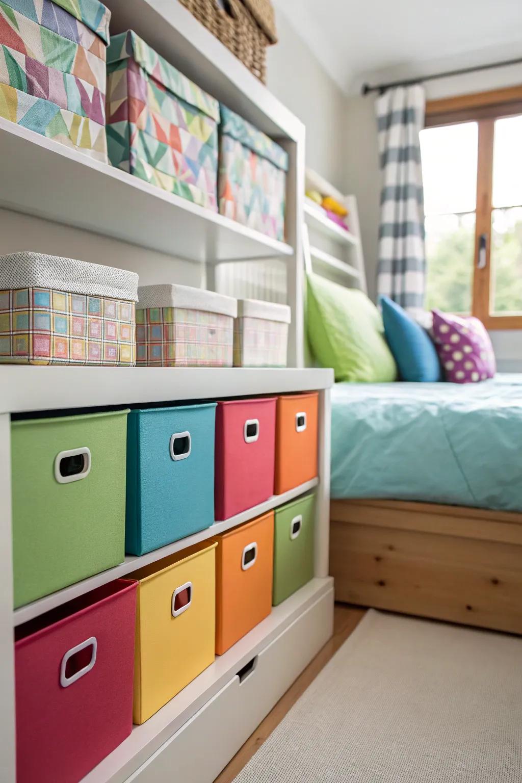 Tie your décor together with matching storage.
