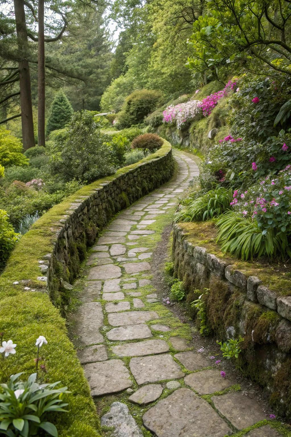 Stone pathways create attractive routes through your outdoor space.