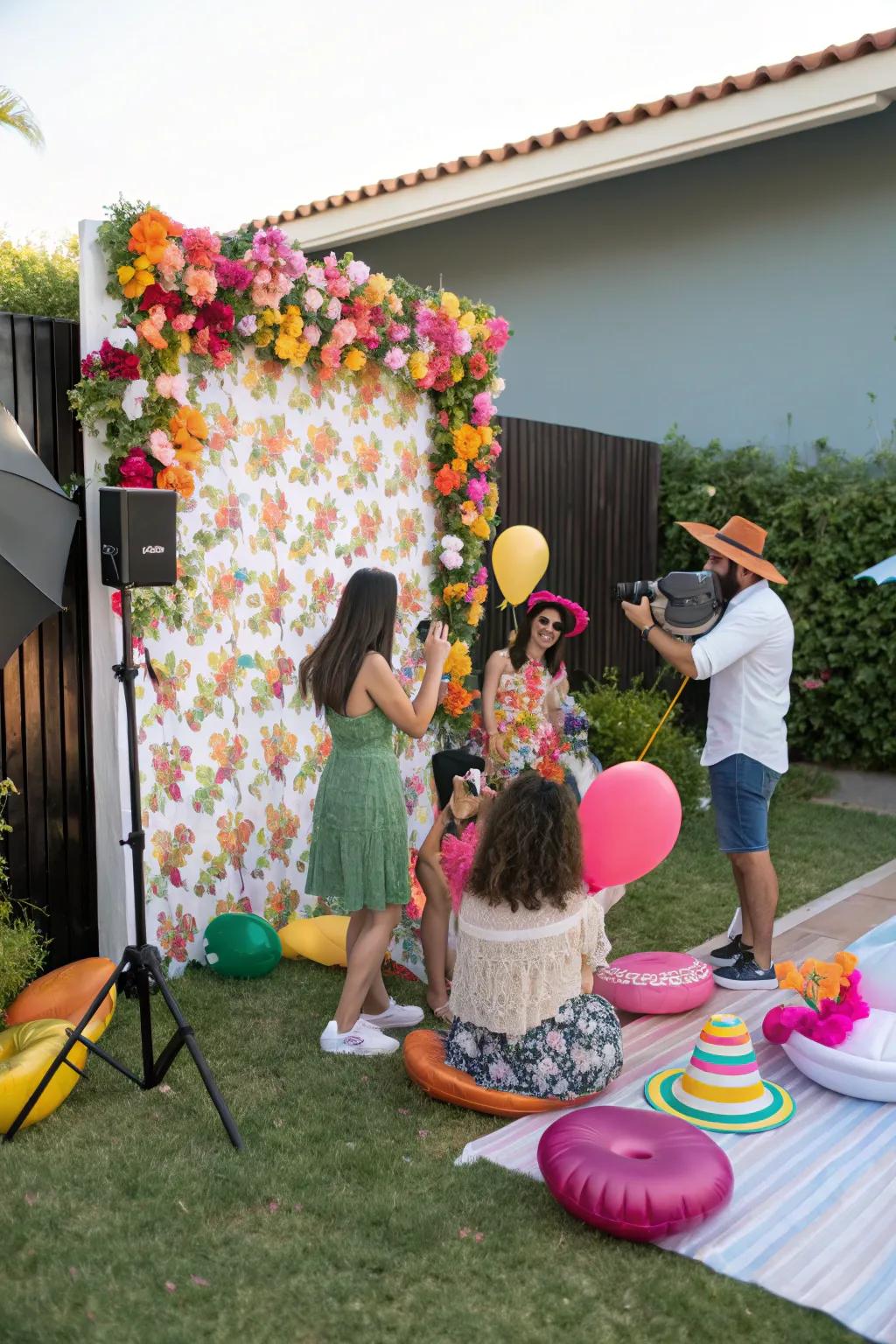 Capture picture-perfect moments with a stylish photo backdrop.