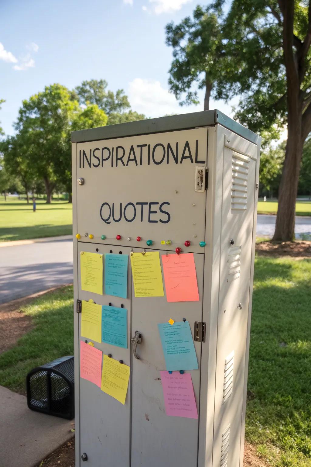 Get inspired daily with quotes on your locker.
