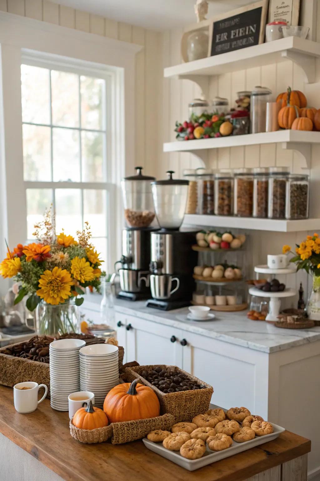 Regular decor swaps keep your coffee bar looking fresh and exciting.