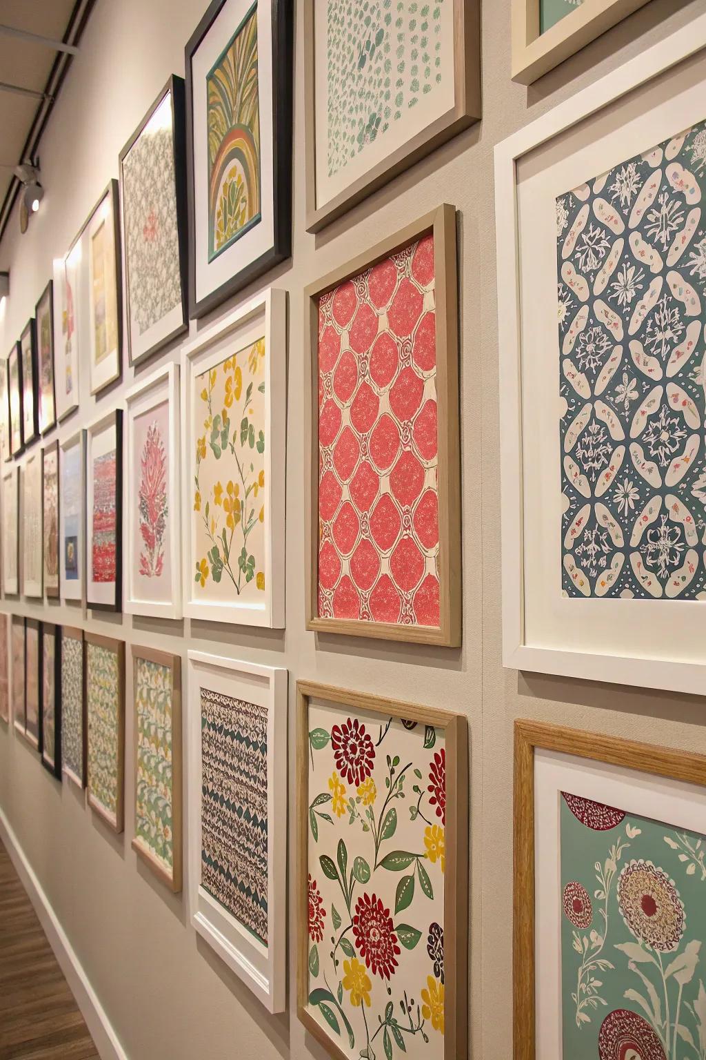 Turn wallpaper into art with framed statement panels.