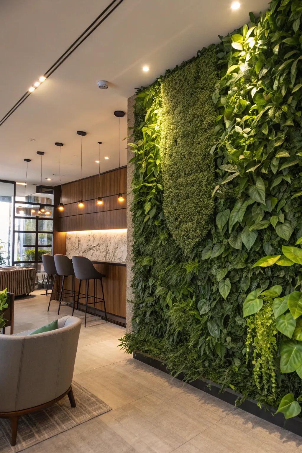 A leafy backdrop offers a revitalizing and natural photo environment.