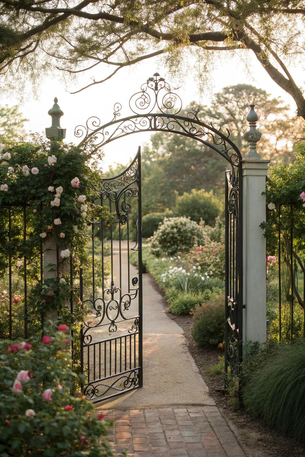 Intricate scrollwork elevates the elegance of any entrance.
