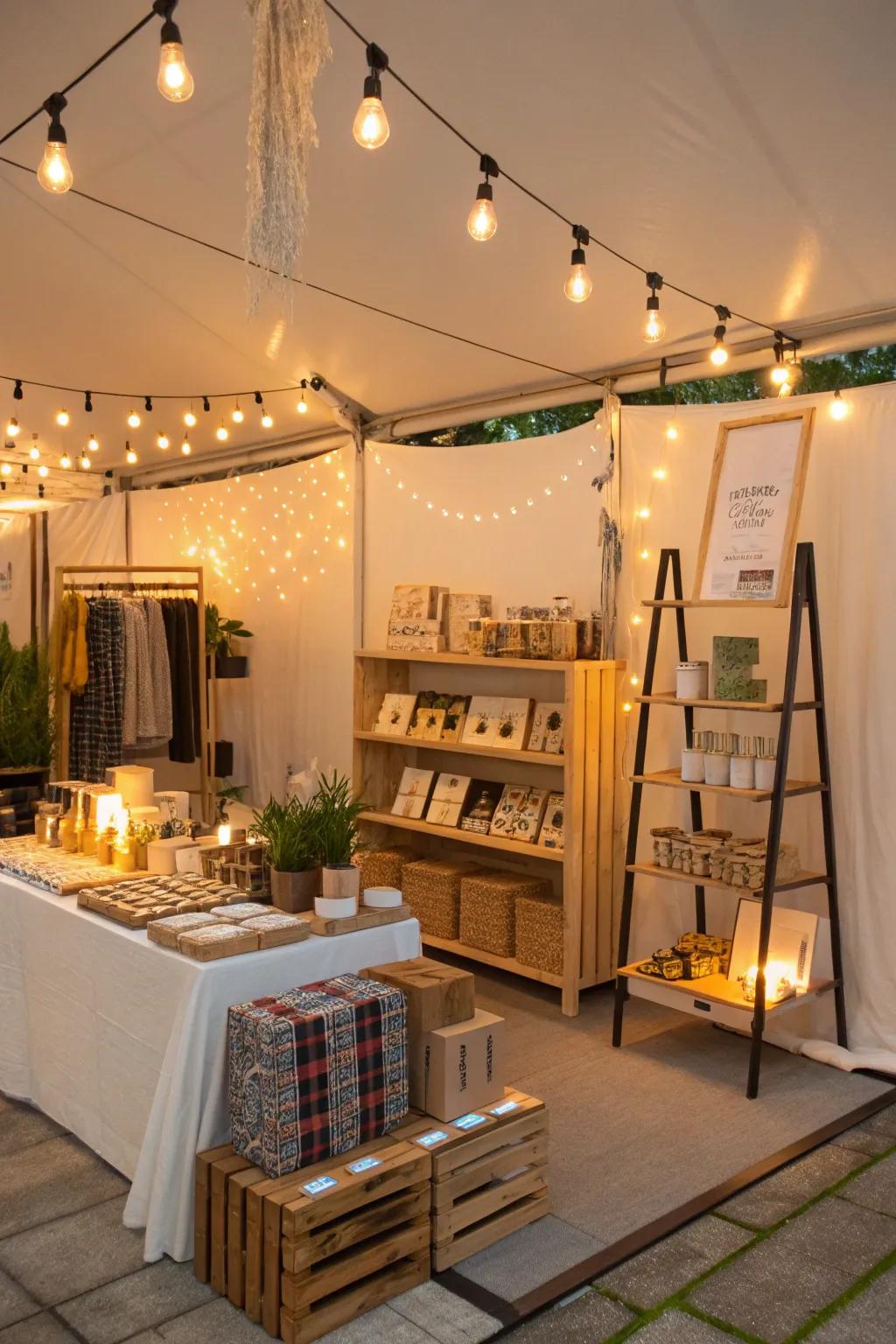 Effective lighting is essential for highlighting products and enhancing shop ambiance.
