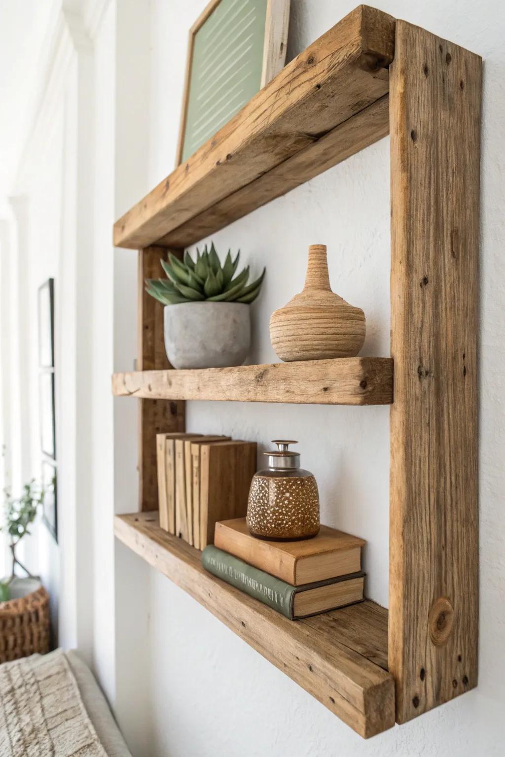 Enhance your setting with the organic appeal of natural timber racks. Perfect for highlighting your prized possessions. #ScandiBoho #NaturalBeauty