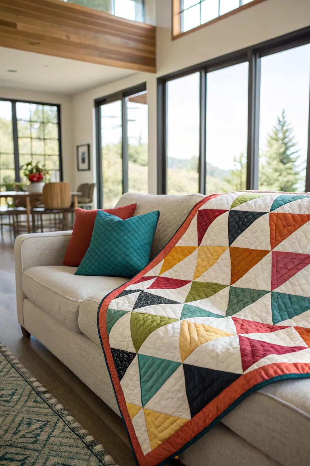 Piping is a great way to add some professional texture and dimension to the edges of a quilt.